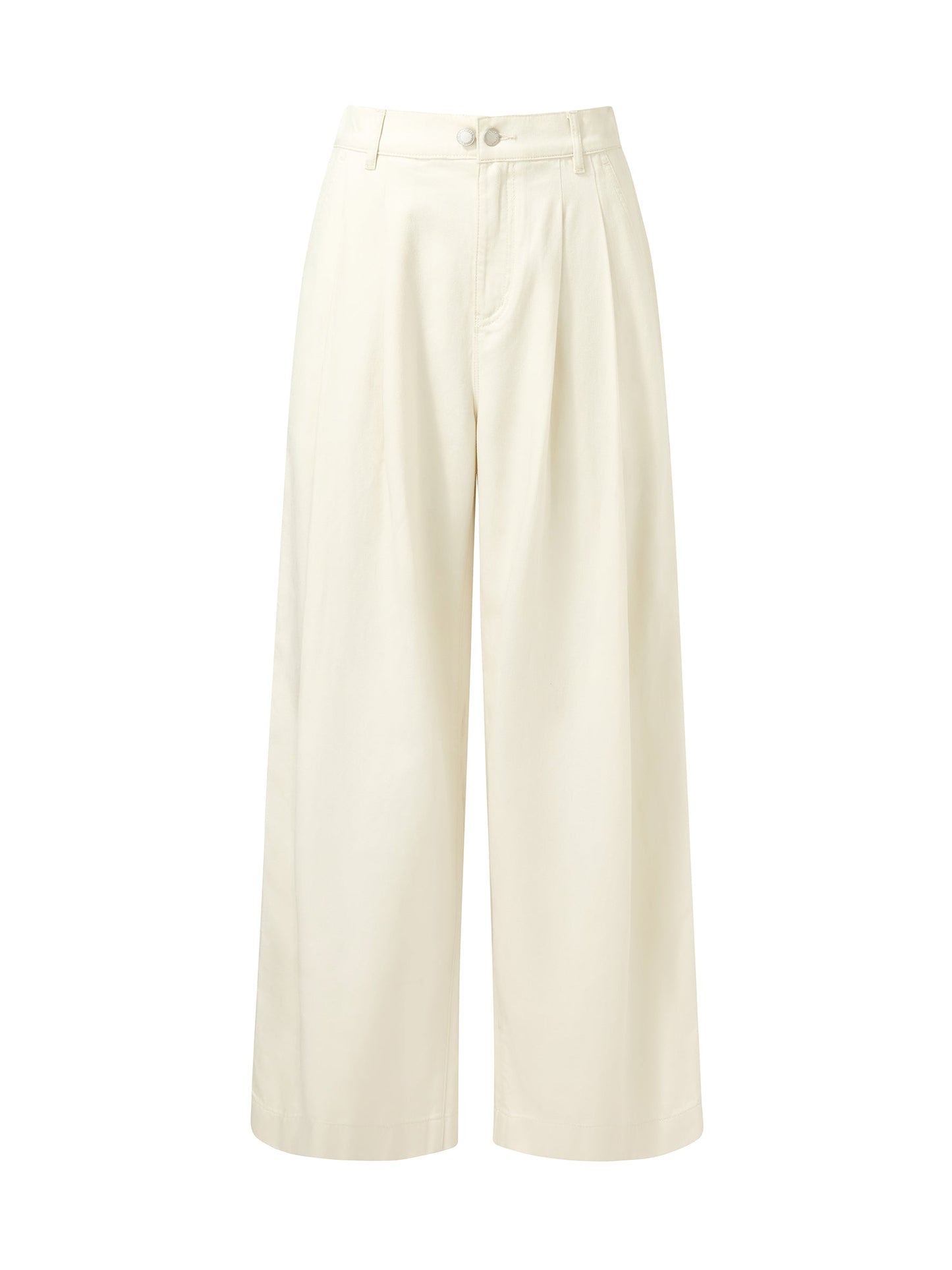 Tencel Blend Adjustable Waist Women Wide Leg Jeans