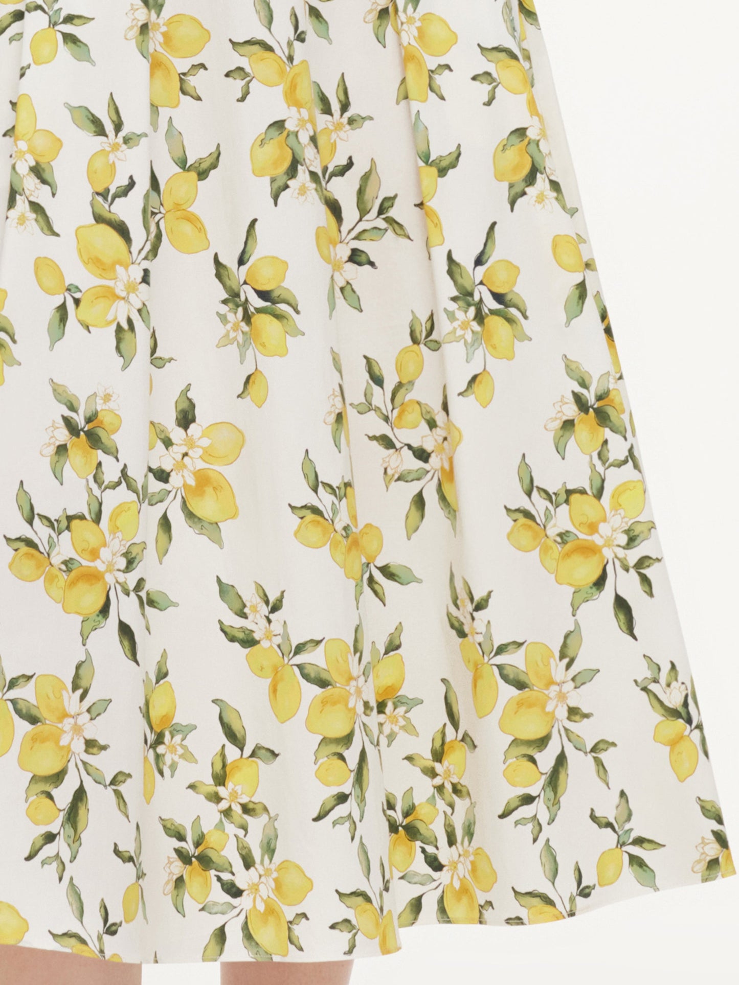Cotton Lemon Print Women A-Line Skirt