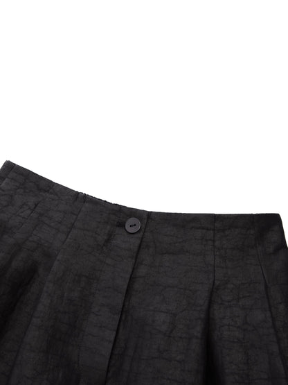 18MM Gambiered Canton Gauze Women High-Waisted Culottes