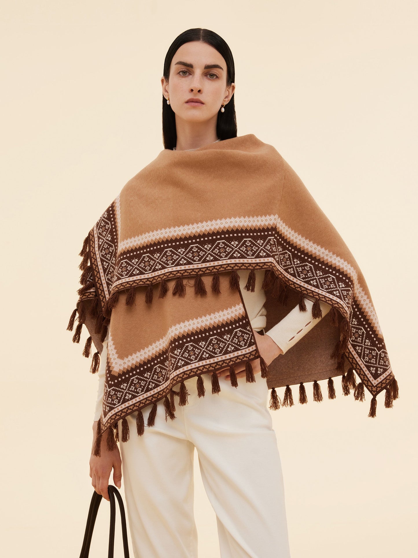 Loose Fringe Women Poncho Sweater