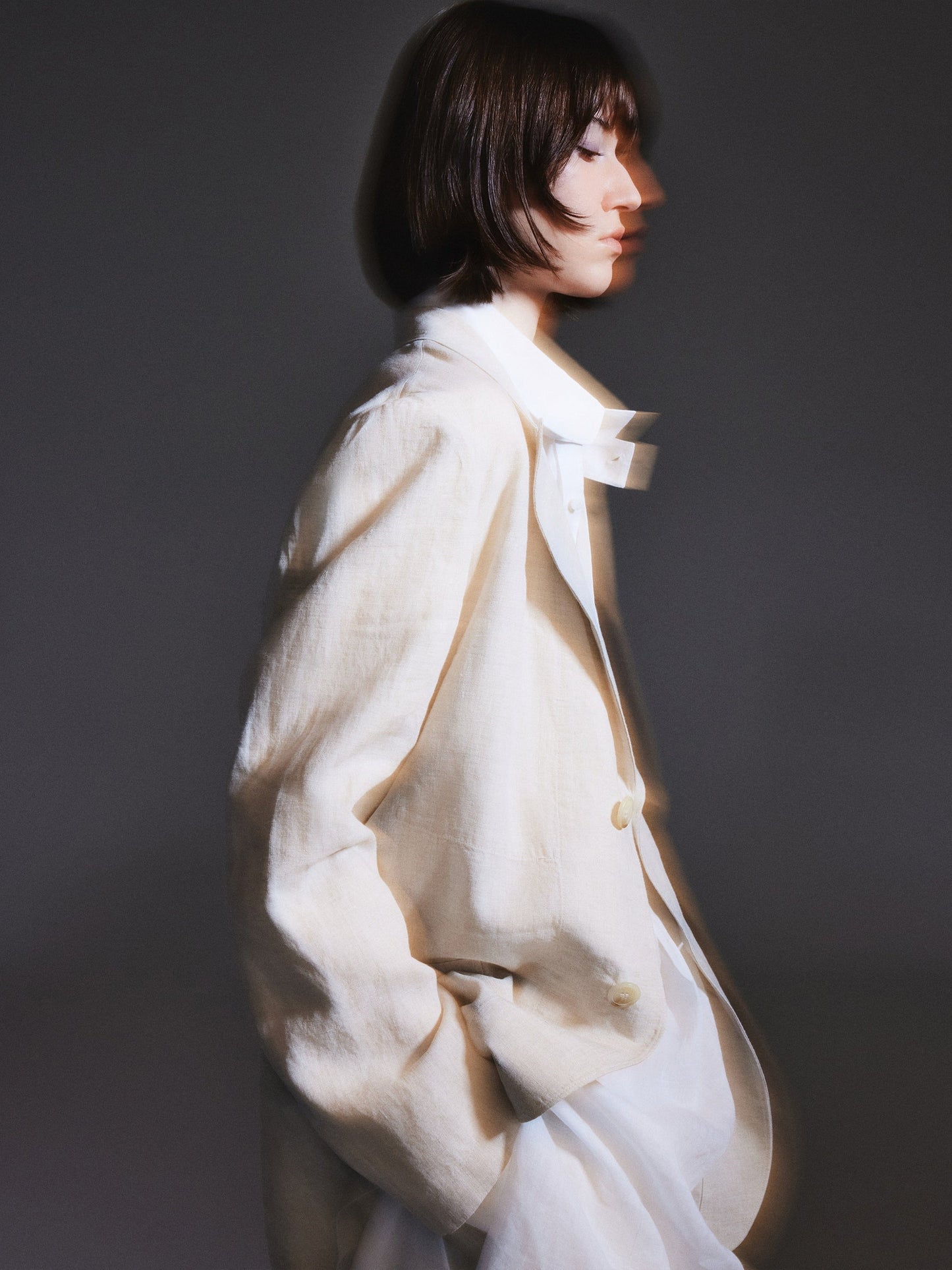 100% Linen Loose Fit X-Line Unisex Blazer