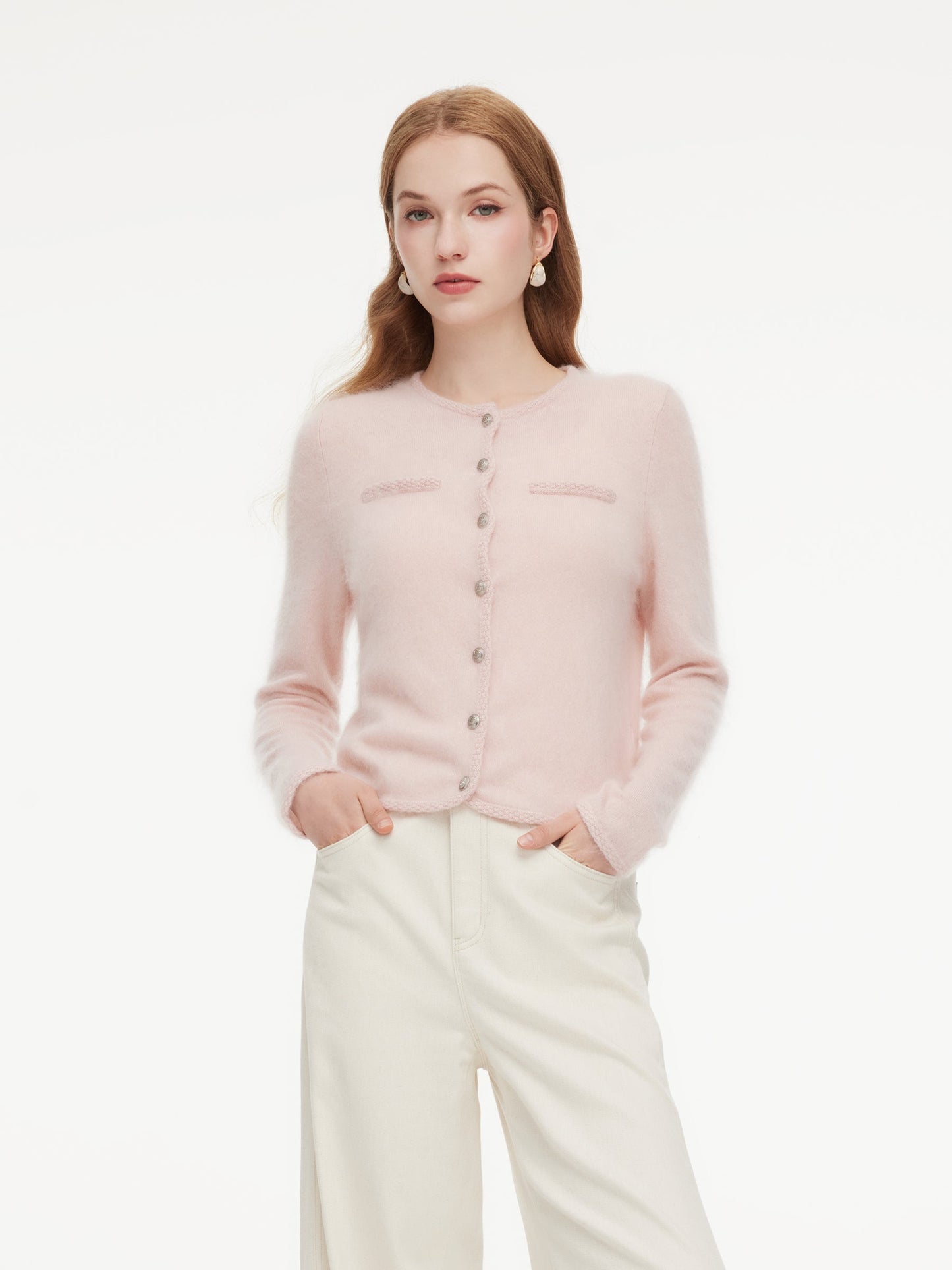 [Preview] 100% Brushed Cashmere Women Cardigan