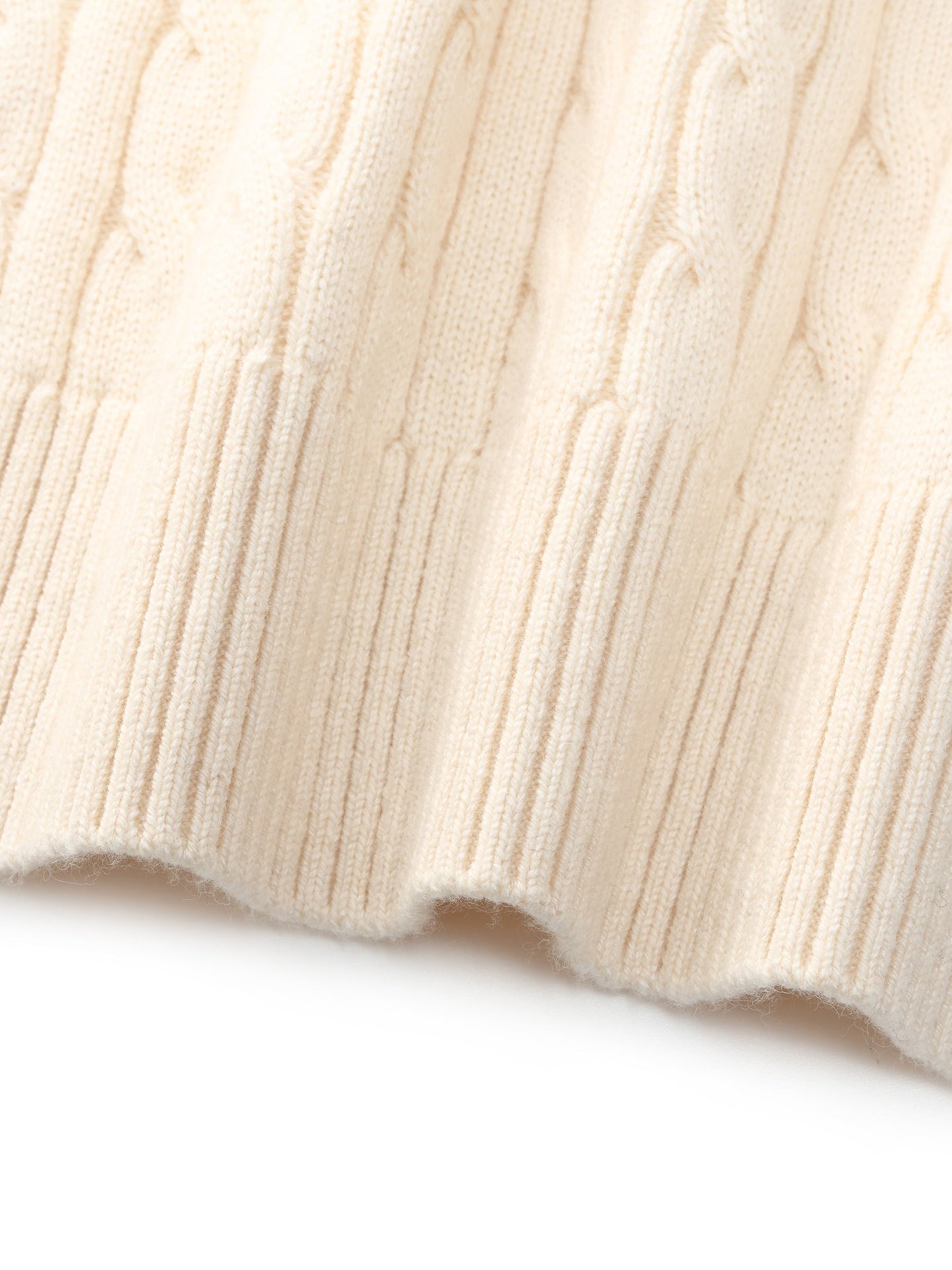 Wool Blend Half-Zip Women Sweater