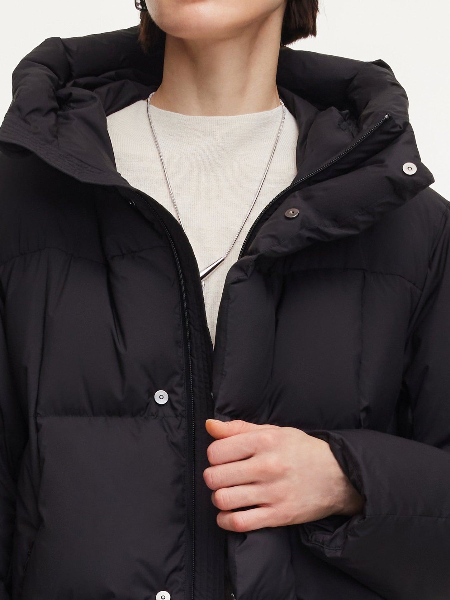 Loose Unisex Hooded Goose Down Jacket