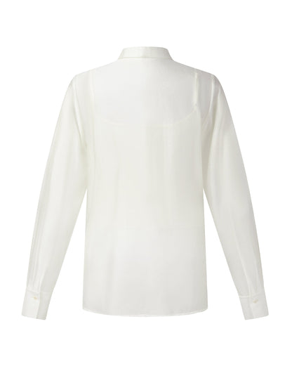 [Preview] Front Knot Women Shirt With Knit Camisole