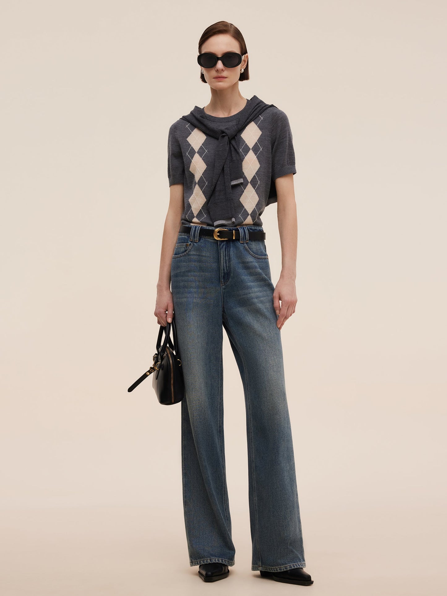 100% Cotton Denim Women Straight Leg Jeans