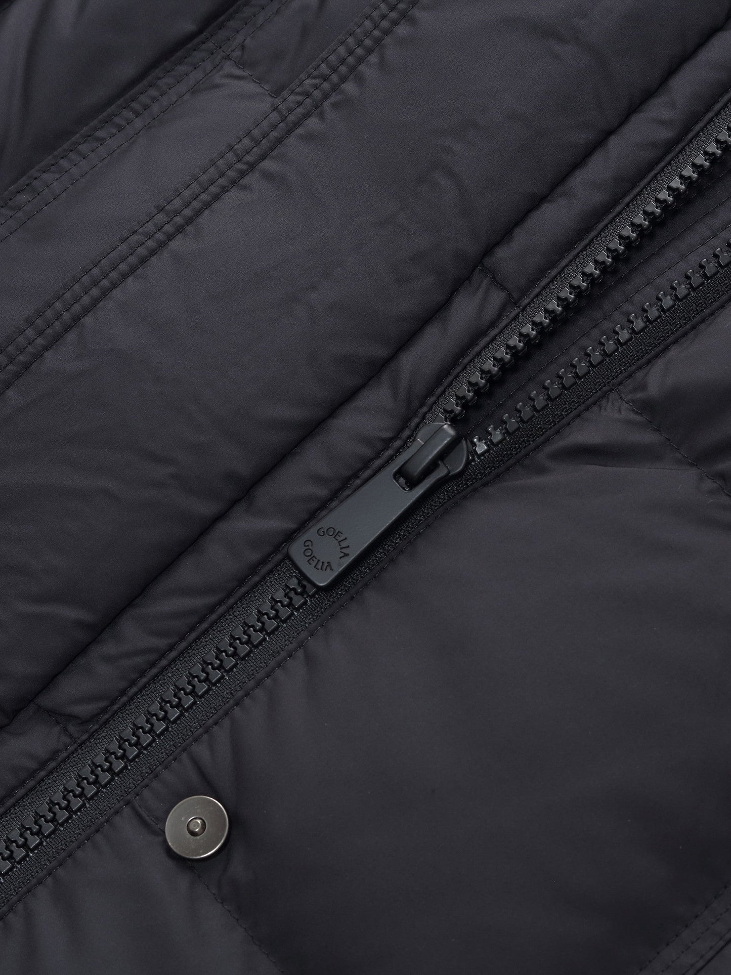 Windproof Hooded Goose Down Coat With Belt