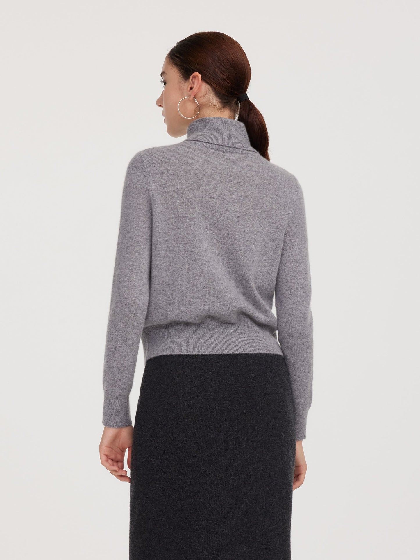 100% Cashmere Folded Collar Women Cardigan