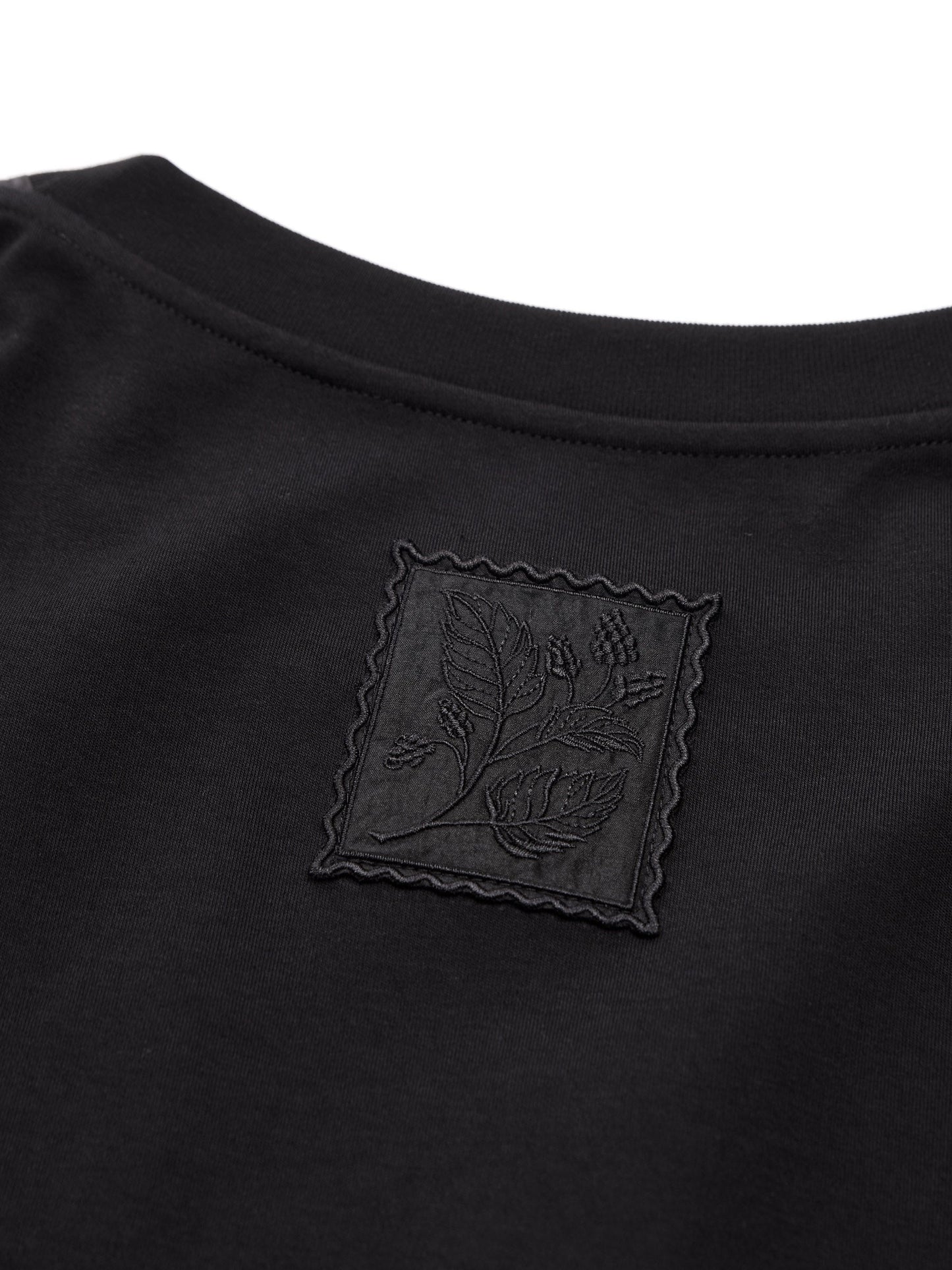 18MM Gambiered Canton Gauze Unisex Patchwork T-Shirt