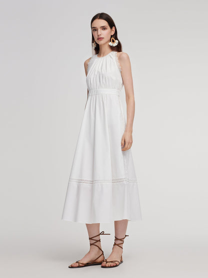 100% Cotton A-Line Women Maxi Vest Dress