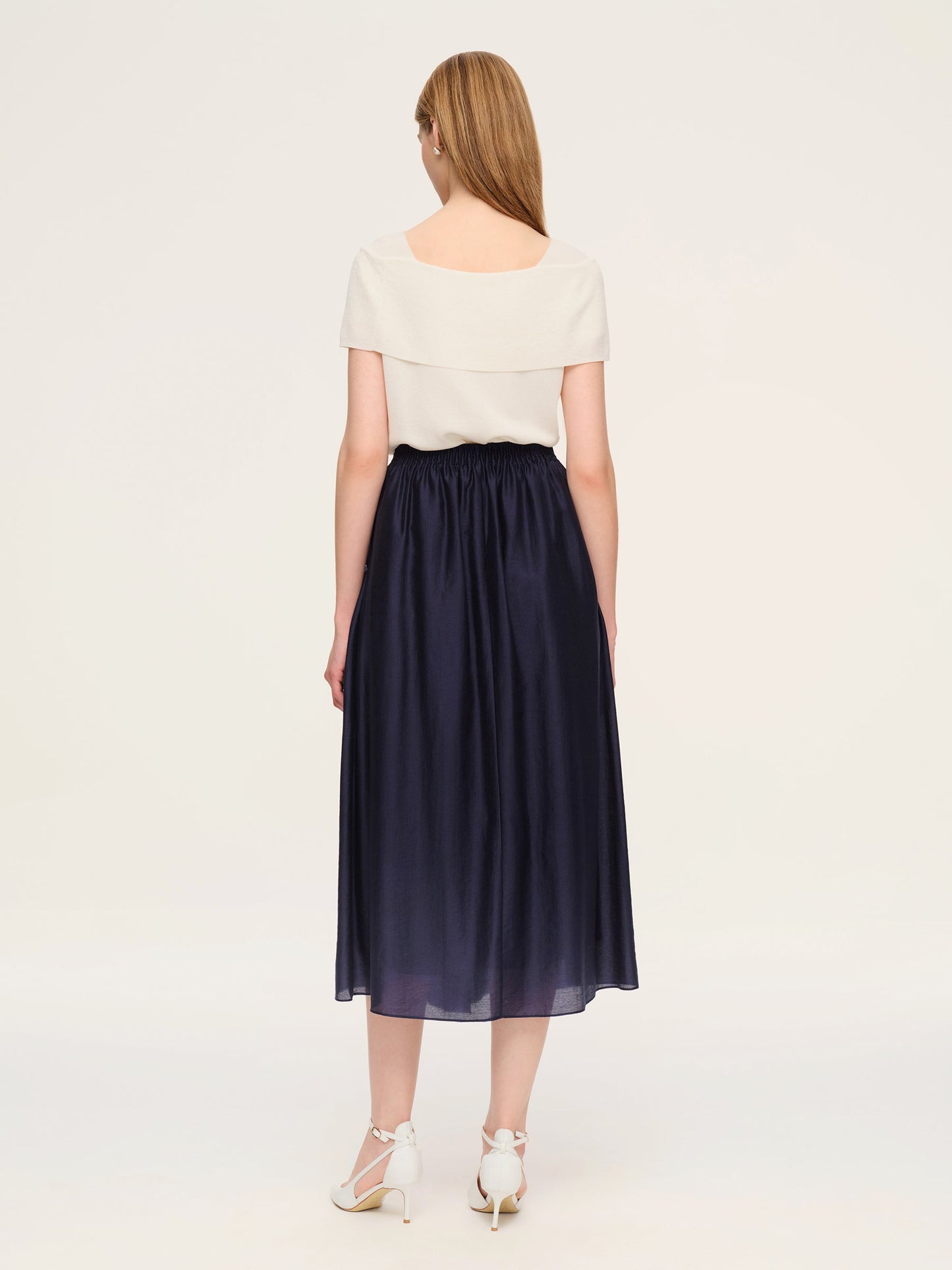 Tencel Blend Adjustable Waist Women A-Line Culottes