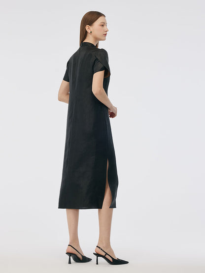 19MM Xiang Yun Silk Women Qipao Midi Dress