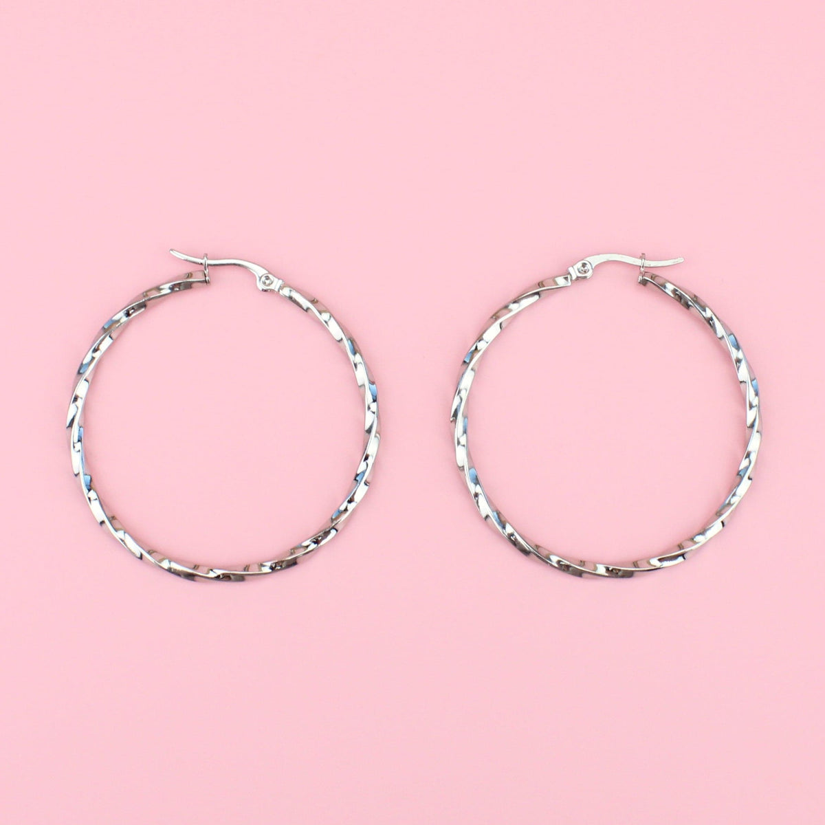 44mm Twisted Hoop Earrings