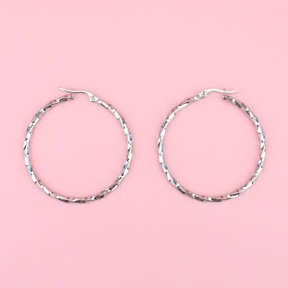 44mm Twisted Hoop Earrings