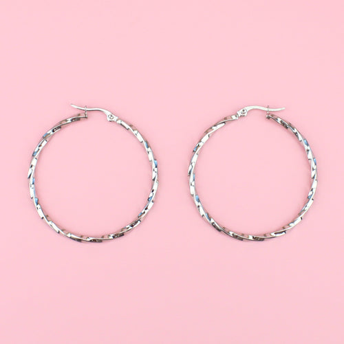 44mm Twisted Hoop Earrings