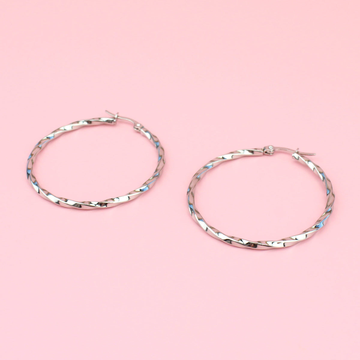 44mm Twisted Hoop Earrings
