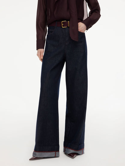 [Preview] Lyocell Cotton Blend Denim Women Jeans With Belt