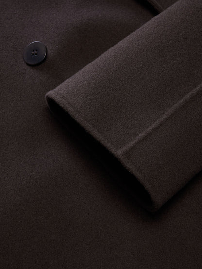 Cashmere Wool Blend Gathered Waist Women Overcoat