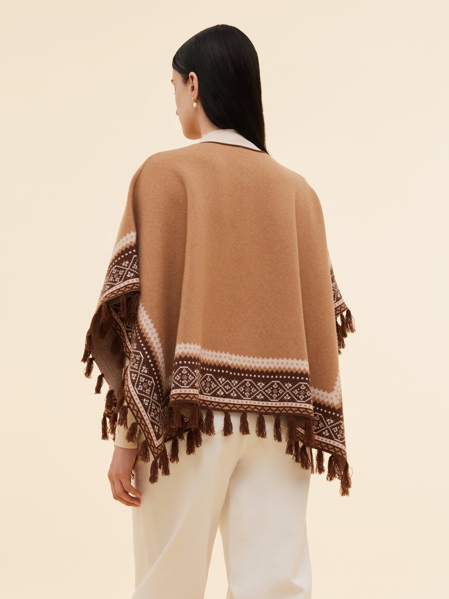 Loose Fringe Women Poncho Sweater
