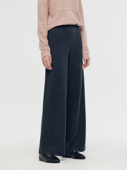 Petite Machine Washable Wool Wide Leg Women Pants