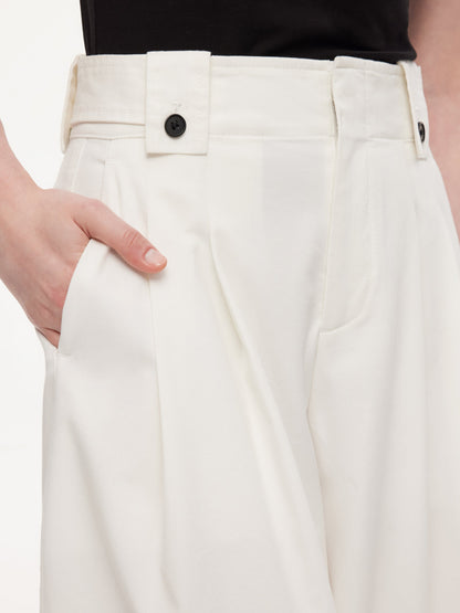Denim Adjustable Waist Women Relaxed Straight Jeans
