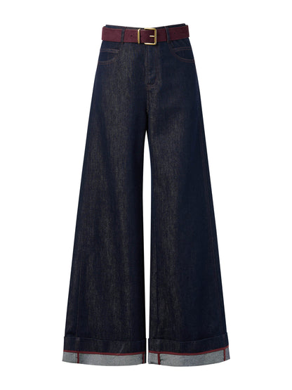 [Preview] Lyocell Cotton Blend Denim Women Jeans With Belt