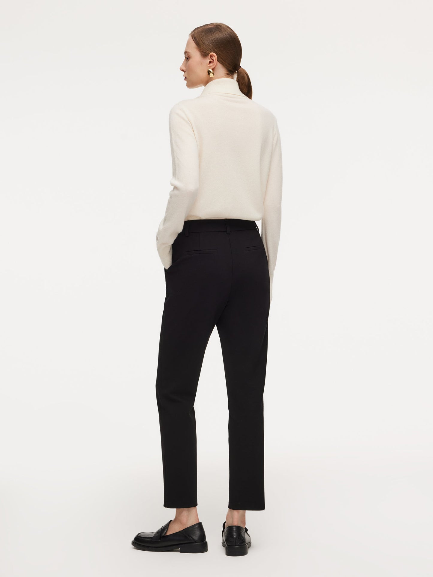 Stretch Slim Fit Women Ankle-Length Pants