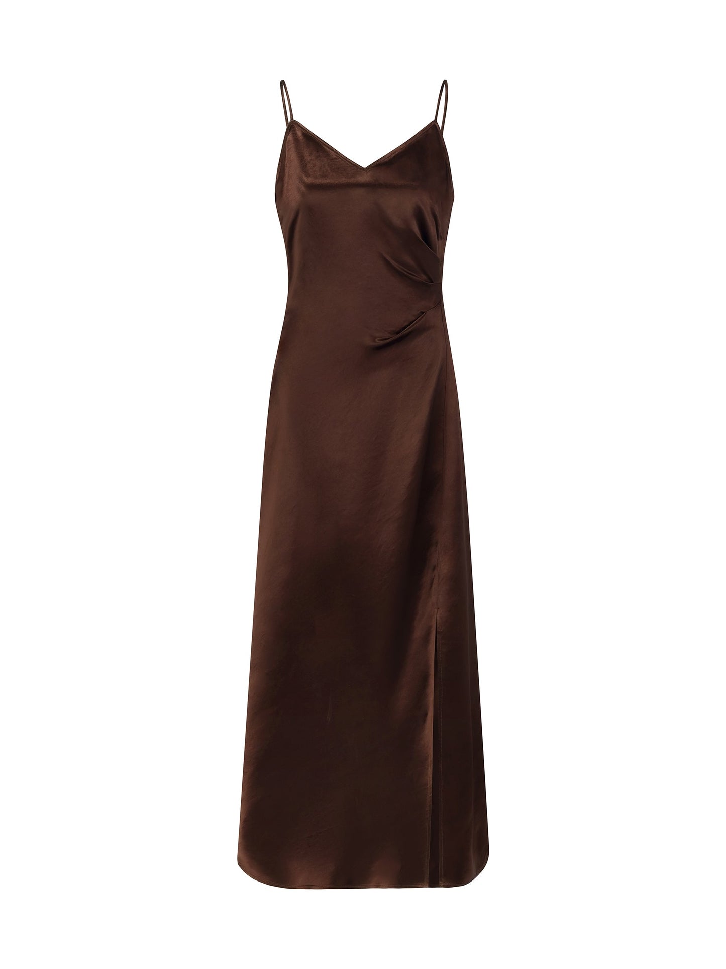 100% Acetate Women Strap Maxi Dress With Floral Choker And Eye Mask