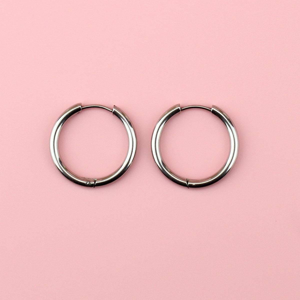 23mm Stainless Steel Hoop Earrings