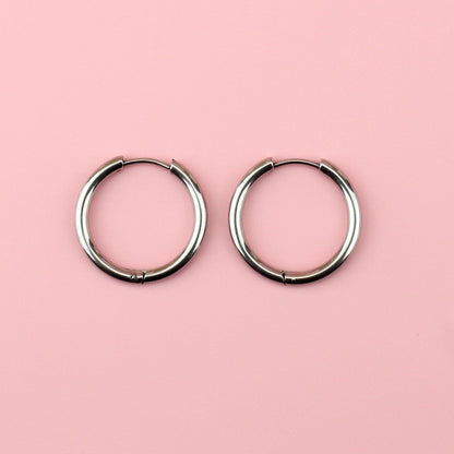 23mm Stainless Steel Hoop Earrings
