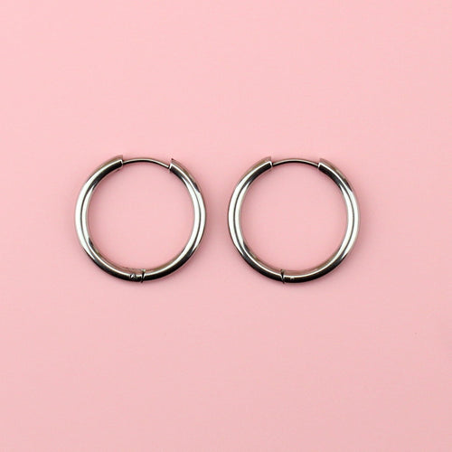 23mm Stainless Steel Hoop Earrings