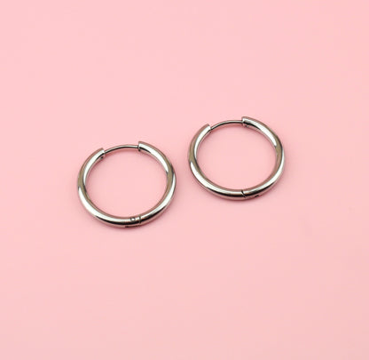 23mm Stainless Steel Hoop Earrings