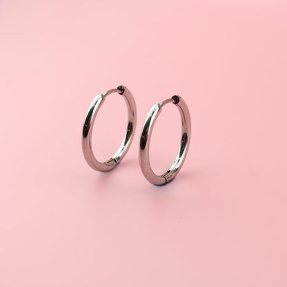 23mm Stainless Steel Hoop Earrings