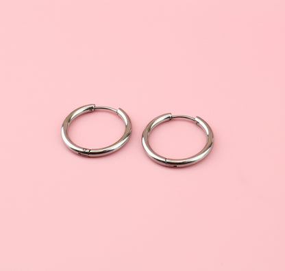 23mm Stainless Steel Hoop Earrings