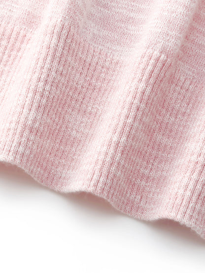 Stretchy Lapel Women Pullover Knit Top