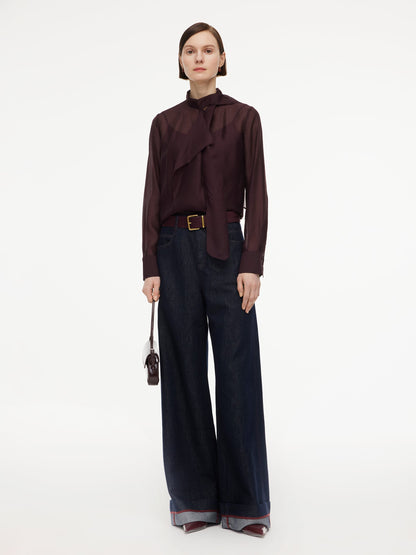[Preview] Lyocell Cotton Blend Denim Women Jeans With Belt
