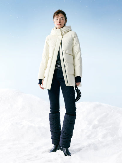 Thermal Tech Back Hooded Goose Down Coat