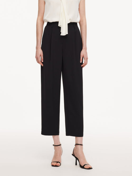 Four-Way Stretch Women Tapered Cropped Pants