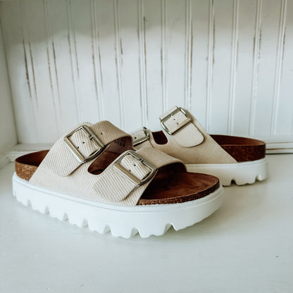 Jazmin Flatform Sandal - Cream