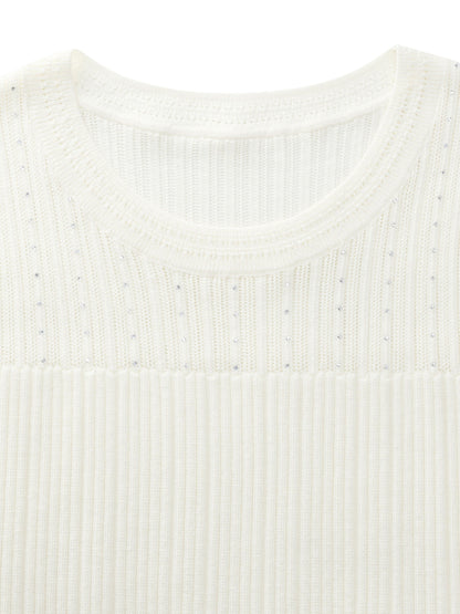 Lyocell Blend Rhinestone Women Knit Tank Top