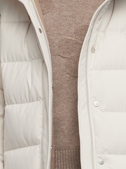 H-Line Windproof Hooded Goose Down Coat