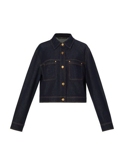 Denim Single-Breasted Women Jacket