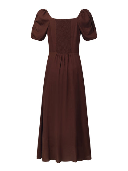 [Preview] 10.5 MM Mulberry Silk Square Neck Women Maxi Dress
