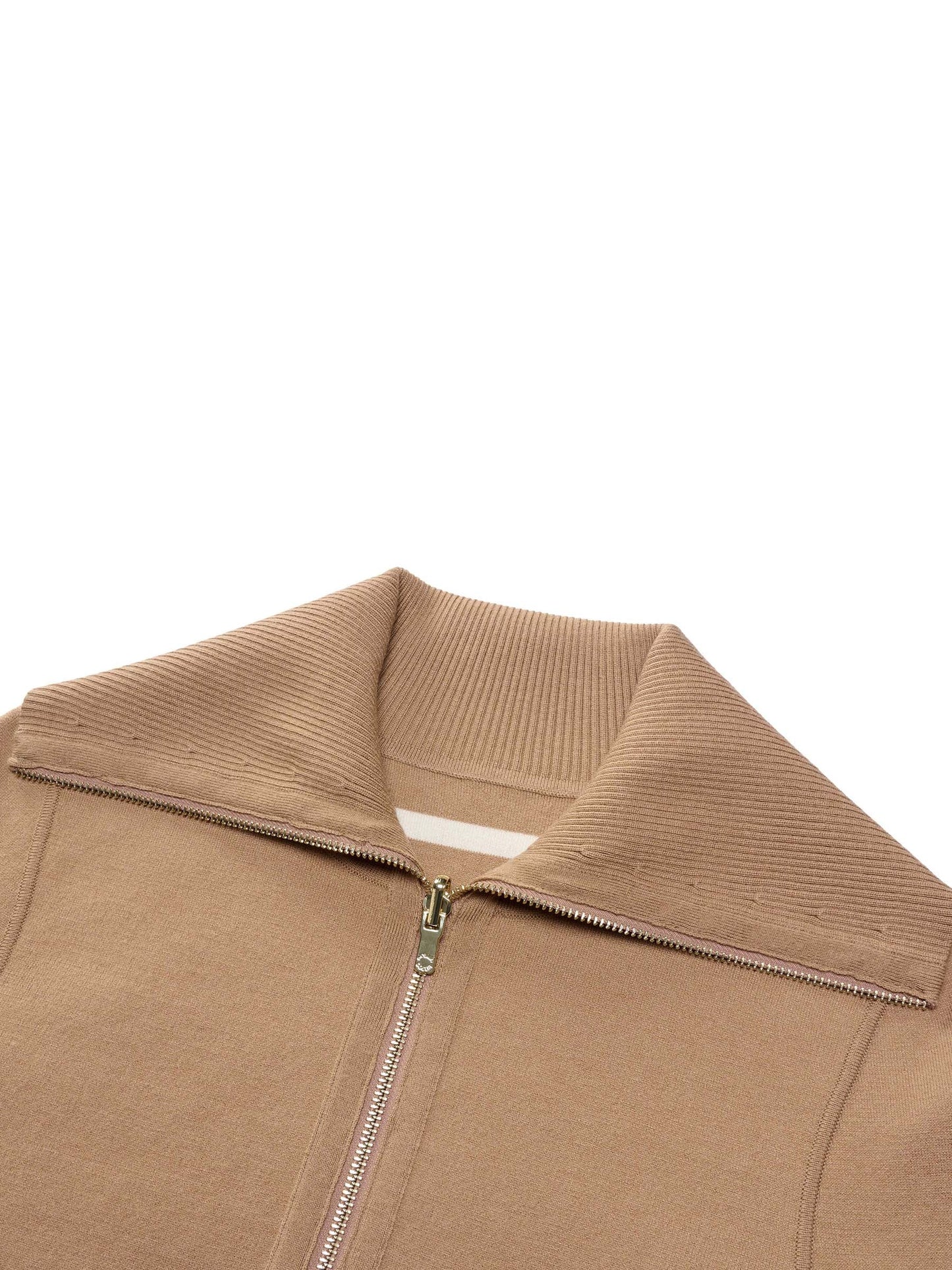 Lyocell Wool Blend Stripe Reversible Zip-Up Women Cardigan