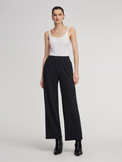 Drawstring Hooded Zip-Up Jacket And Pants Two-Piece Set