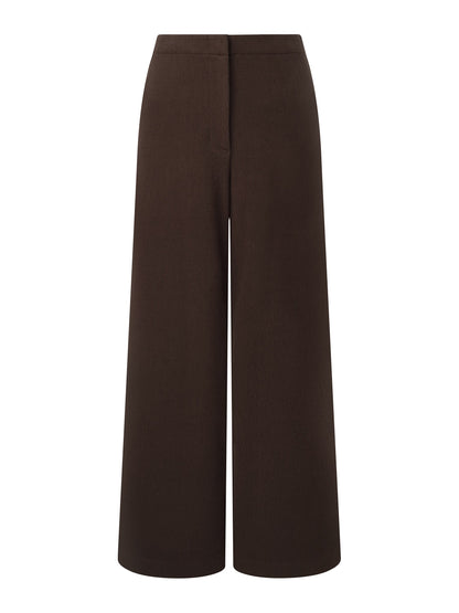 Adjustable Waist Straight Wide Leg Women Pants