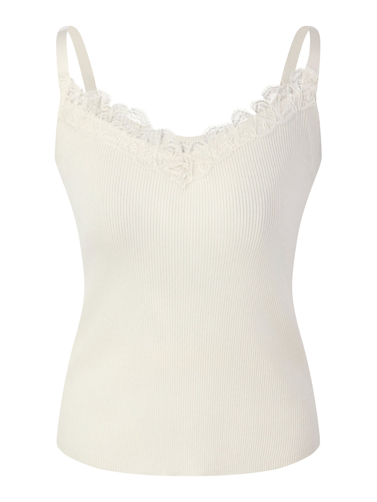 Triacetate Lyocell Blend Lace Trim Women Camisole