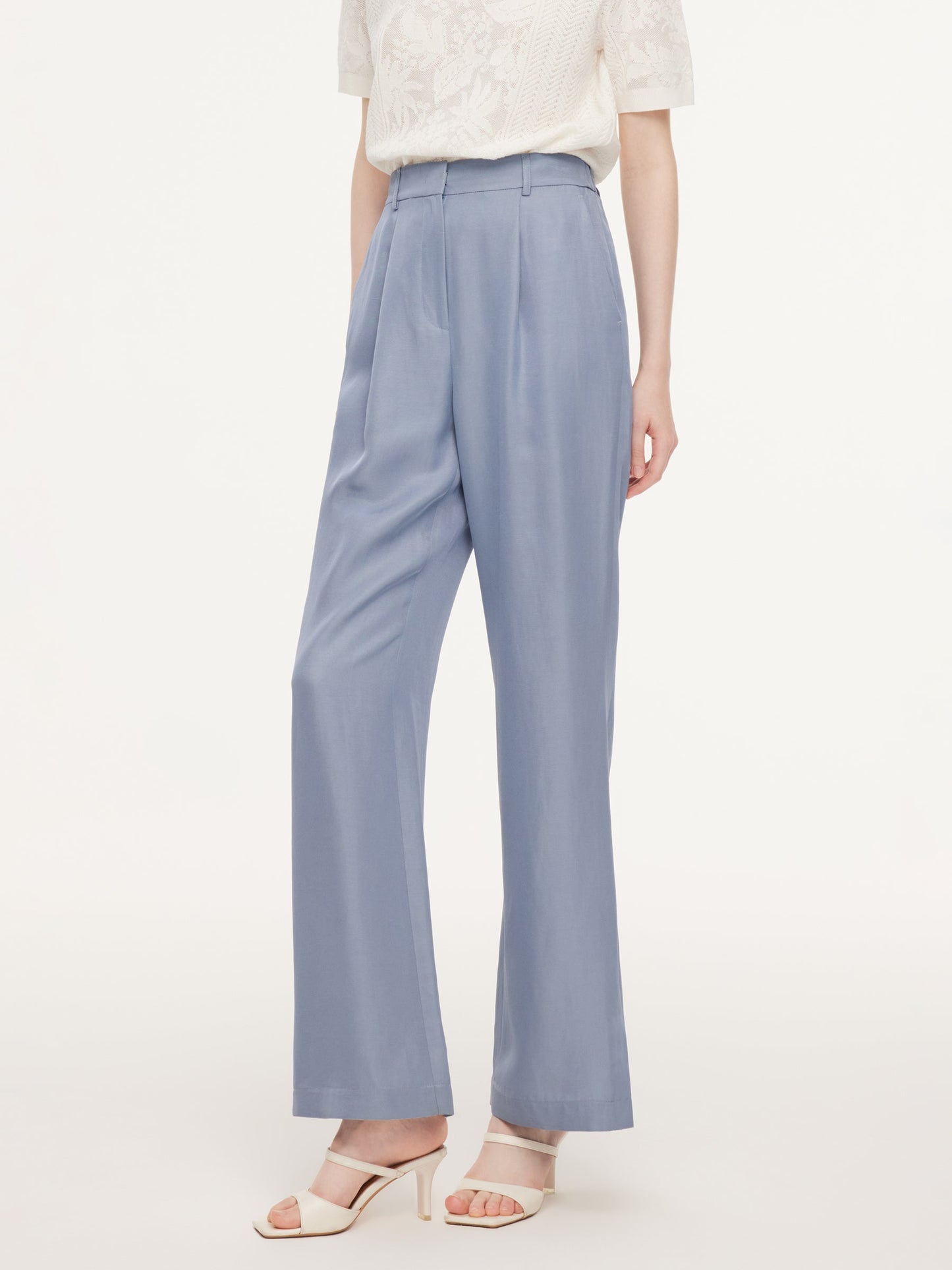 Acetate Tencel Linen Blend Women Suit Pants