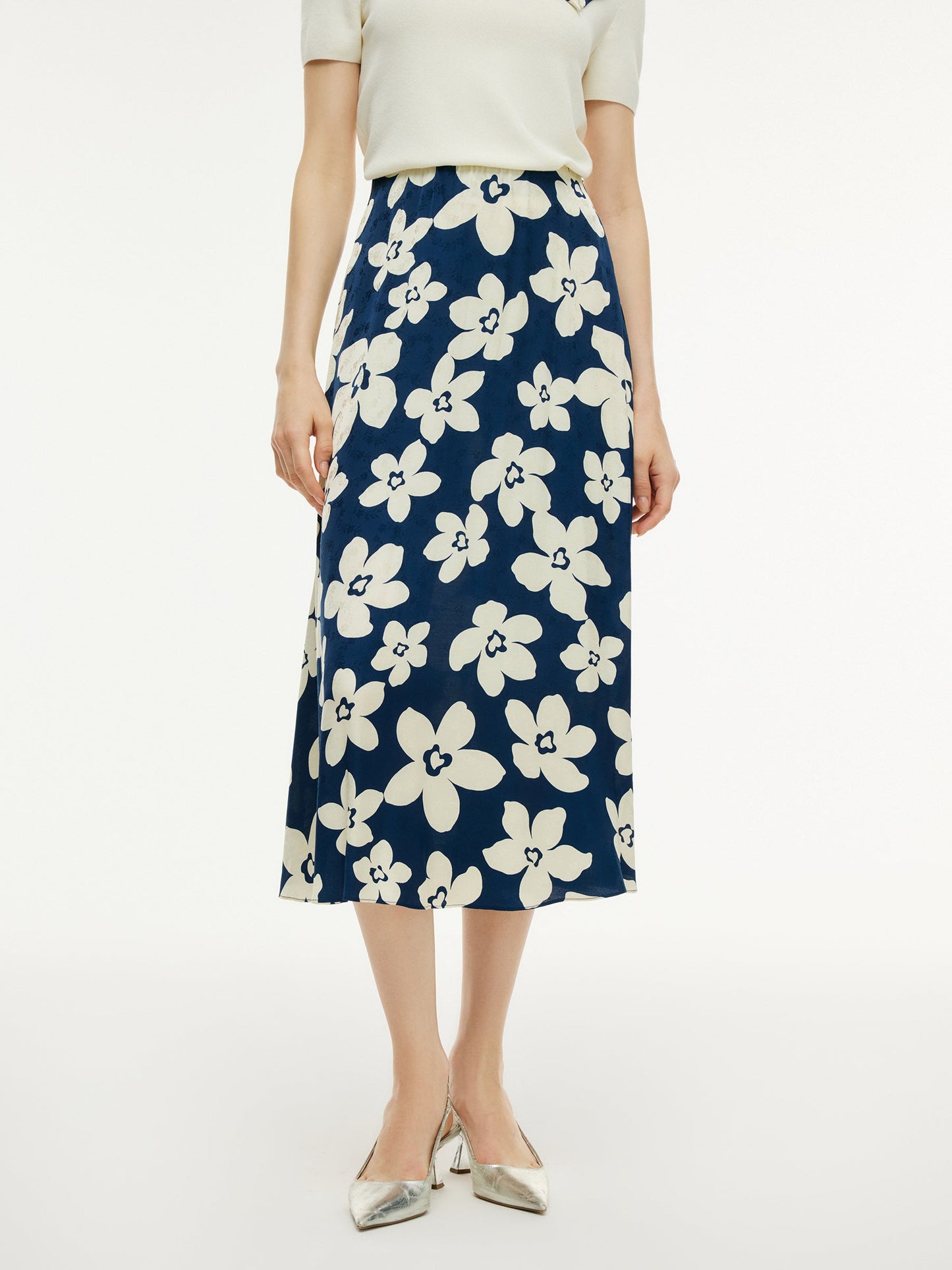 Floral Print A-Line Women Skirt