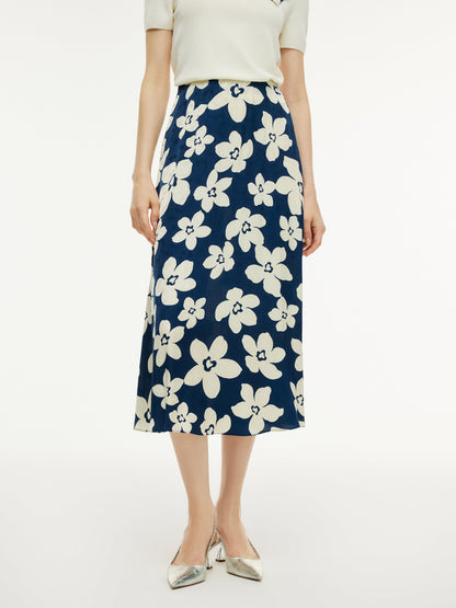 Floral Print A-Line Women Skirt